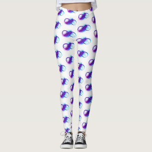 Oändlighet med lila fjäder leggings
