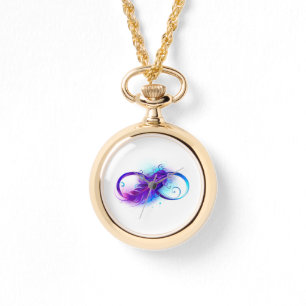 Oändlighet med Lila ludd Armbandsur