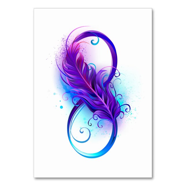 Oändlighet med Lila ludd Bordsnummer (Framsidan)