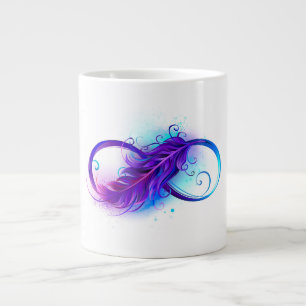 Oändlighet med Lila ludd Jumbo Mugg