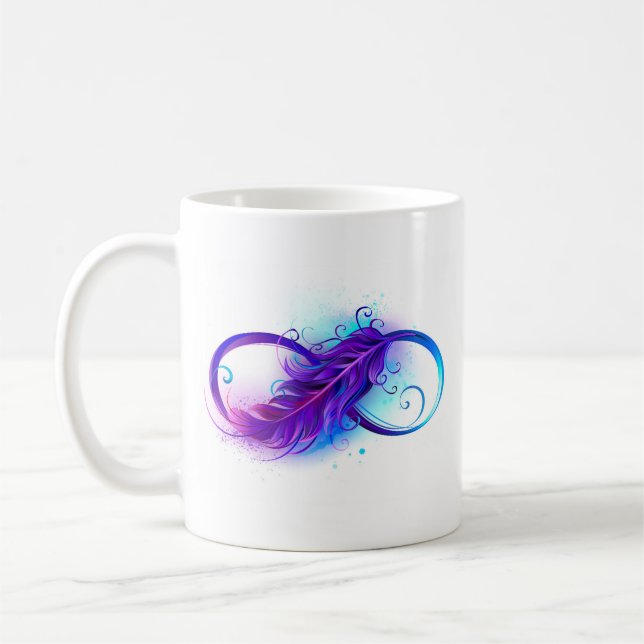 Oändlighet med Lila ludd Kaffemugg (Vänster)