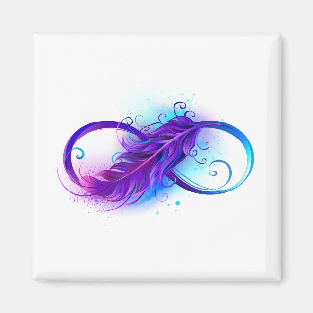 Oändlighet med Lila ludd Magnet (Framsidan)