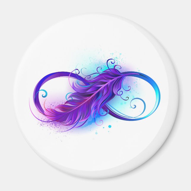 Oändlighet med Lila ludd Magnet (Framsidan)