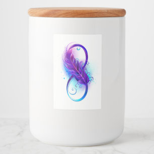 Oändlighet med Lila ludd Mat Etikett