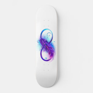 Oändlighet med Lila ludd Mini Skateboard Bräda 18,5 Cm