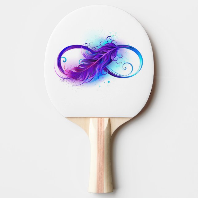 Oändlighet med Lila ludd Pingisracket (Framsidan)