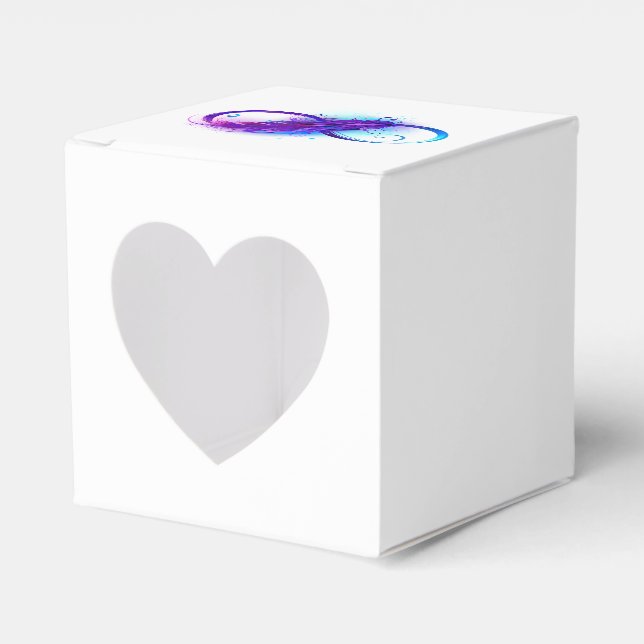 Oändlighet med Lila ludd Presentaskar (Framsidan Sidan)