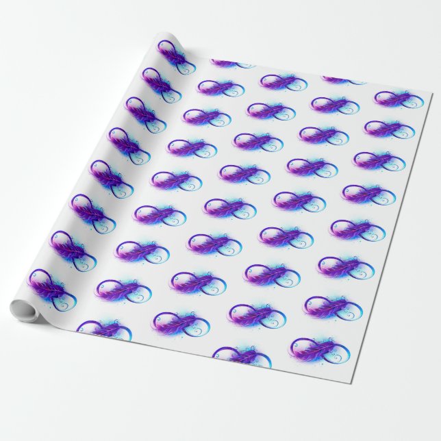 Oändlighet med Lila ludd Presentpapper (Utrullad)