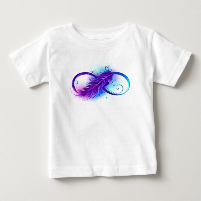 Oändlighet med Lila ludd T Shirt (Framsida)