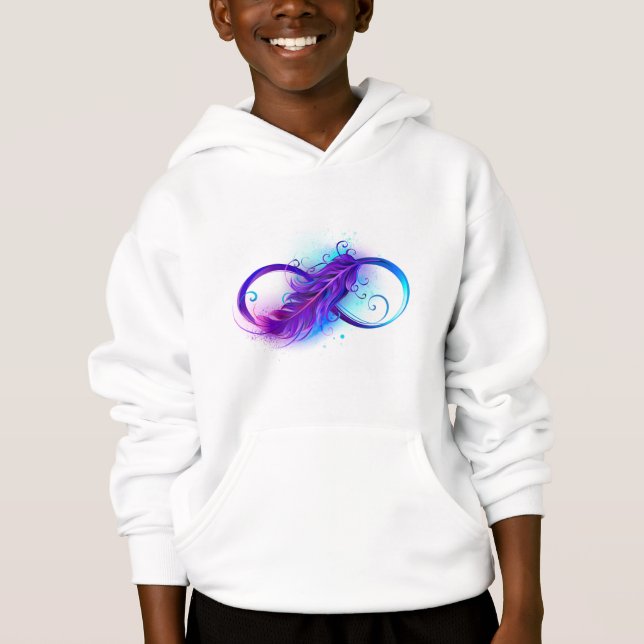 Oändlighet med Lila ludd T Shirt (Framsida)