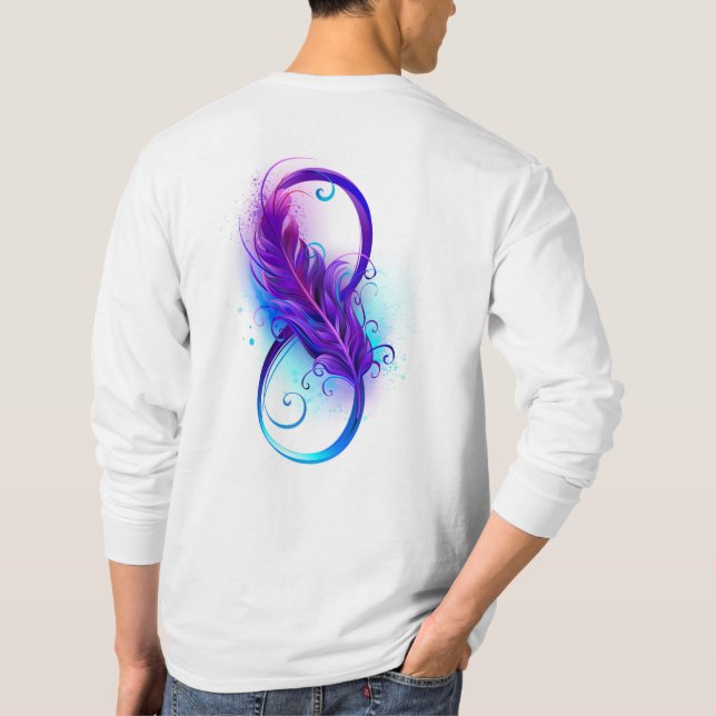 Oändlighet med Lila ludd T Shirt (Baksida)