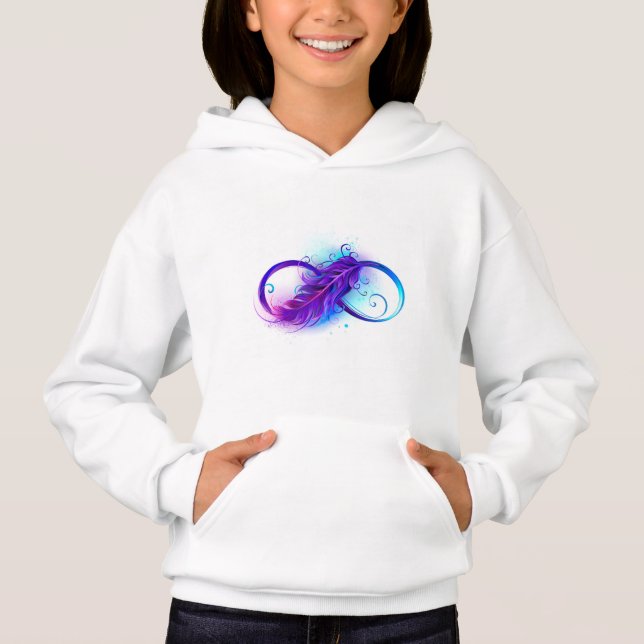 Oändlighet med Lila ludd T Shirt (Framsida)