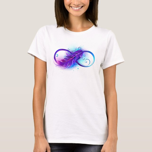 Oändlighet med Lila ludd T Shirt (Framsida)