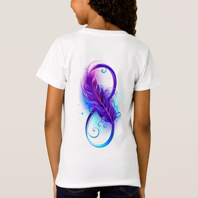 Oändlighet med Lila ludd T Shirt (Baksida)