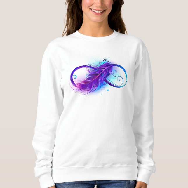 Oändlighet med Lila ludd T Shirt (Framsida)