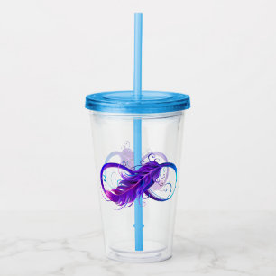 Oändlighet med Lila ludd Take Away Mugg
