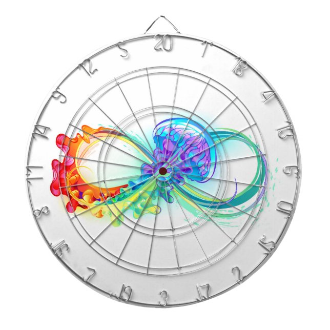Oändlighet med regnbåge darttavla (Framsidan)