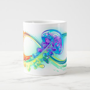 Oändlighet med regnbåge jumbo mugg