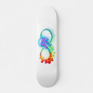 Oändlighet med regnbåge mini skateboard bräda 18,5 cm