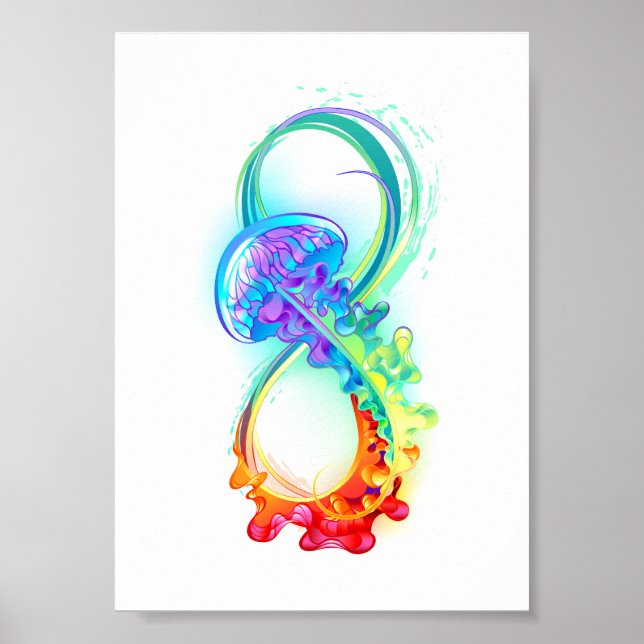 Oändlighet med regnbåge poster (Framsidan)
