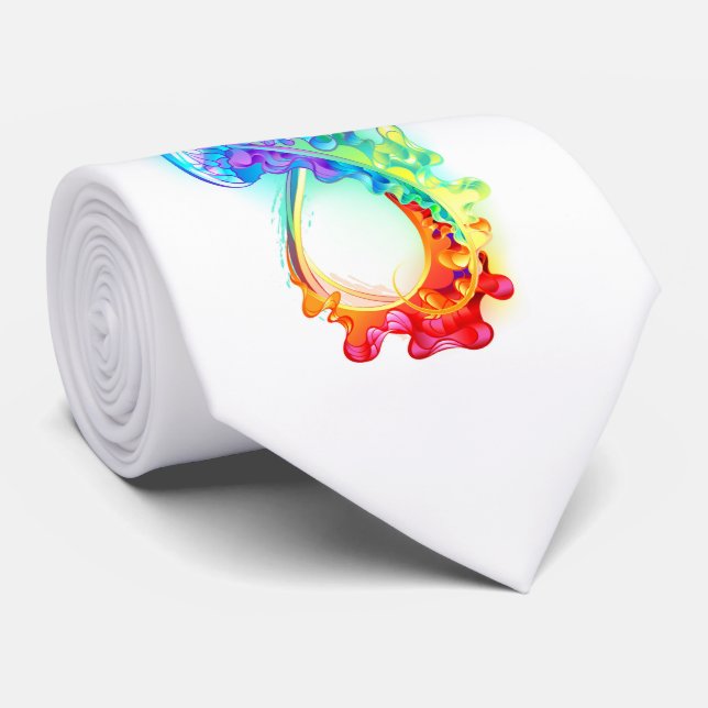 Oändlighet med regnbåge slips (Rullad)