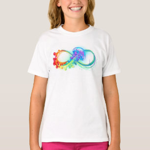 Oändlighet med regnbåge t shirt