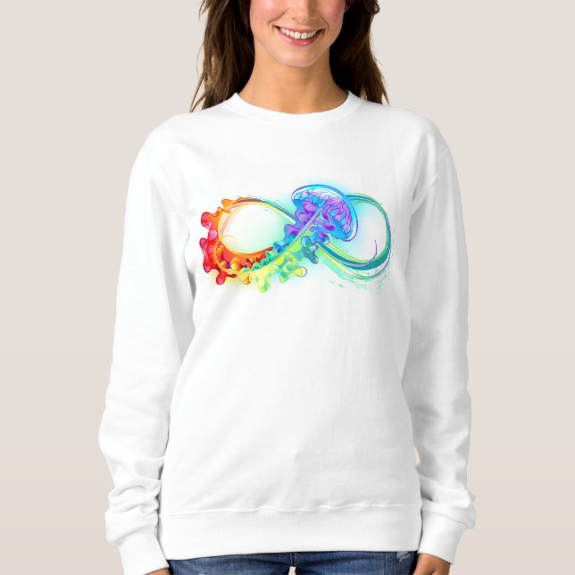 Oändlighet med regnbåge t shirt (Framsida)
