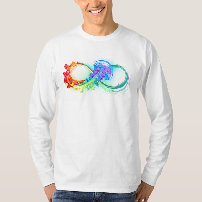 Oändlighet med regnbåge t shirt (Framsida)