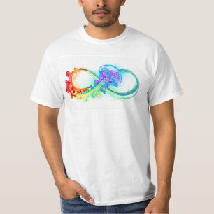 Oändlighet med regnbåge t shirt