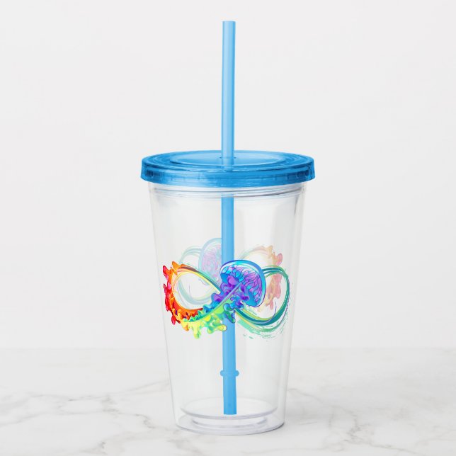 Oändlighet med regnbåge take away mugg (Framsida)