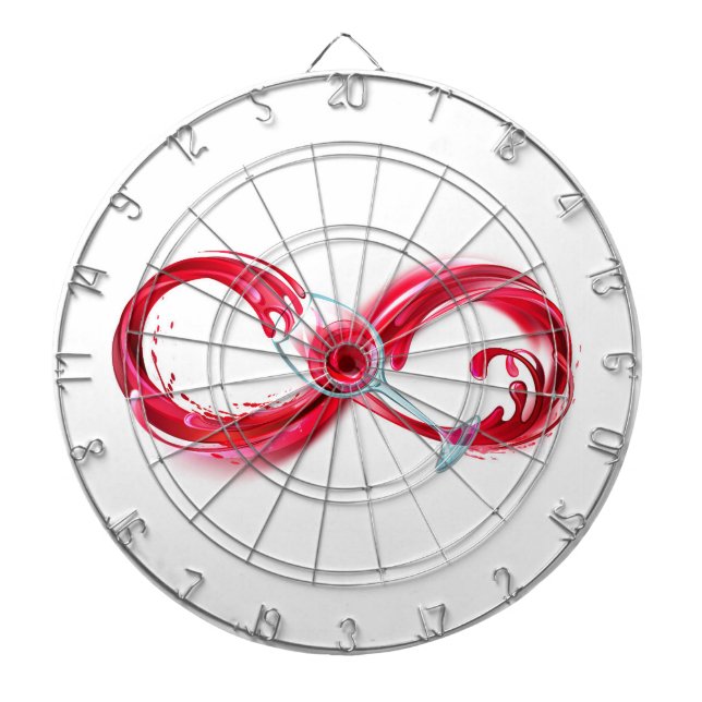 Oändlighet med Röda Vin Darttavla (Framsidan)