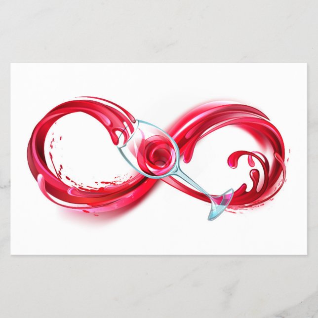 Oändlighet med Röda Vin Flygblad (Framsidan)