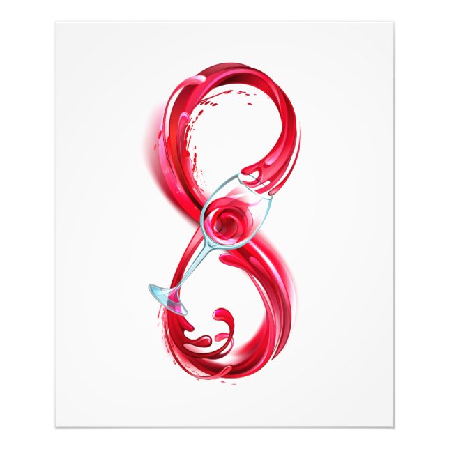 Oändlighet med Röda Vin Fototryck (Framsidan)