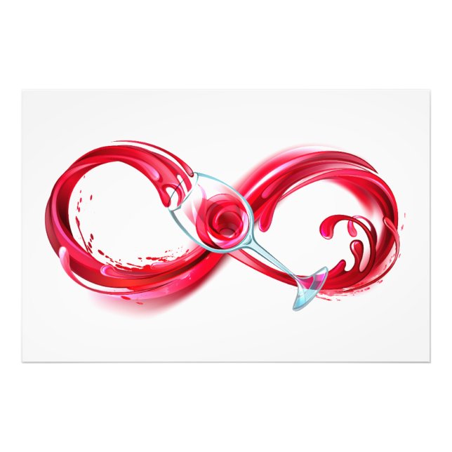 Oändlighet med Röda Vin Fototryck (Framsidan)