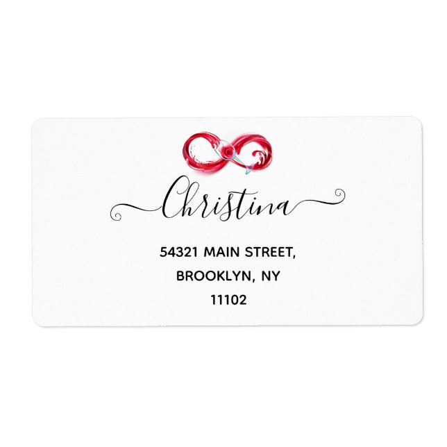 Oändlighet med Röda Vin Fraktsedel (Framsidan)