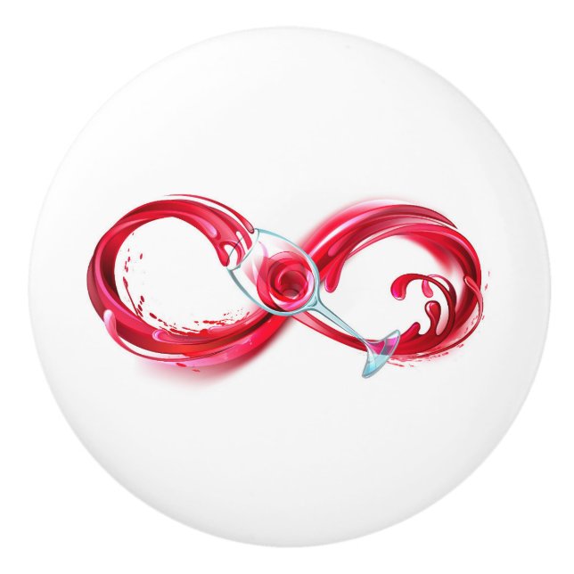 Oändlighet med Röda Vin Knopp (Framsidan)