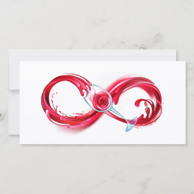 Oändlighet med Röda Vin Kort (Framsida)