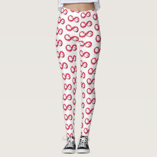 Oändlighet med Röda Vin Leggings