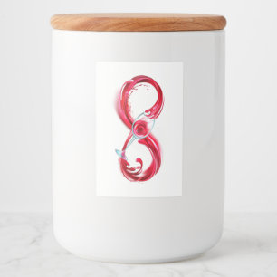 Oändlighet med Röda Vin Mat Etikett