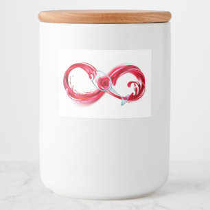 Oändlighet med Röda Vin Mat Etiketter