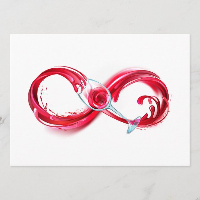 Oändlighet med Röda Vin Meny (Framsida)