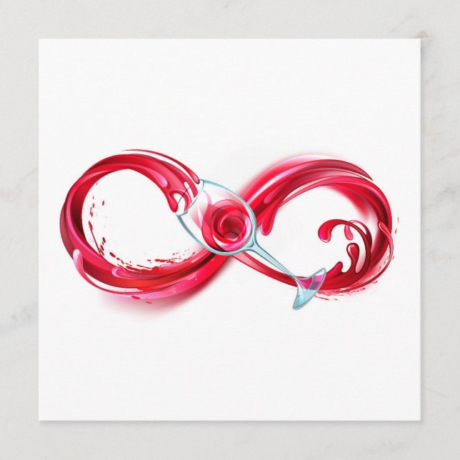 Oändlighet med Röda Vin Meny (Framsida)