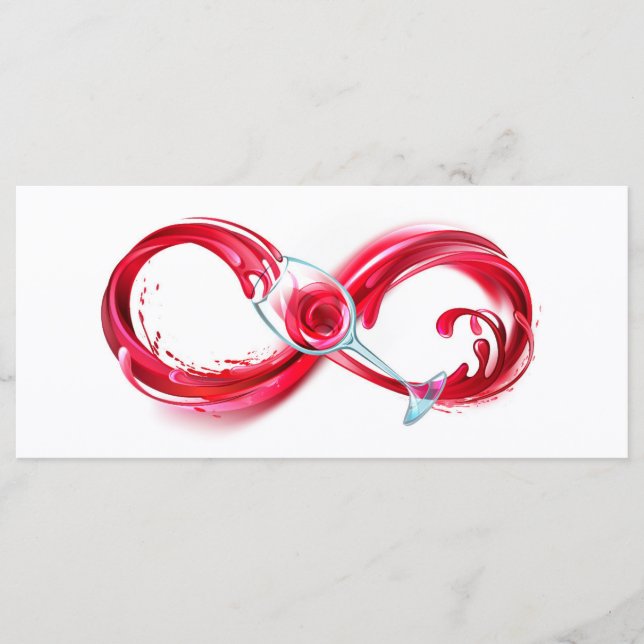 Oändlighet med Röda Vin Meny (Framsida)