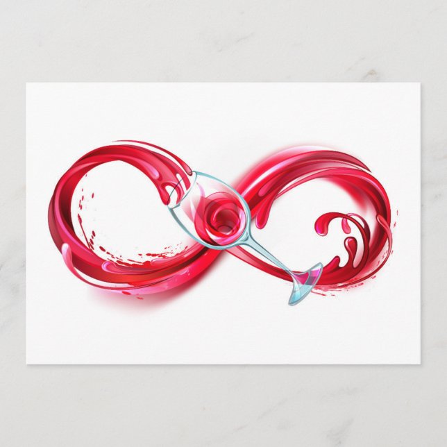 Oändlighet med Röda Vin Meny (Framsida)