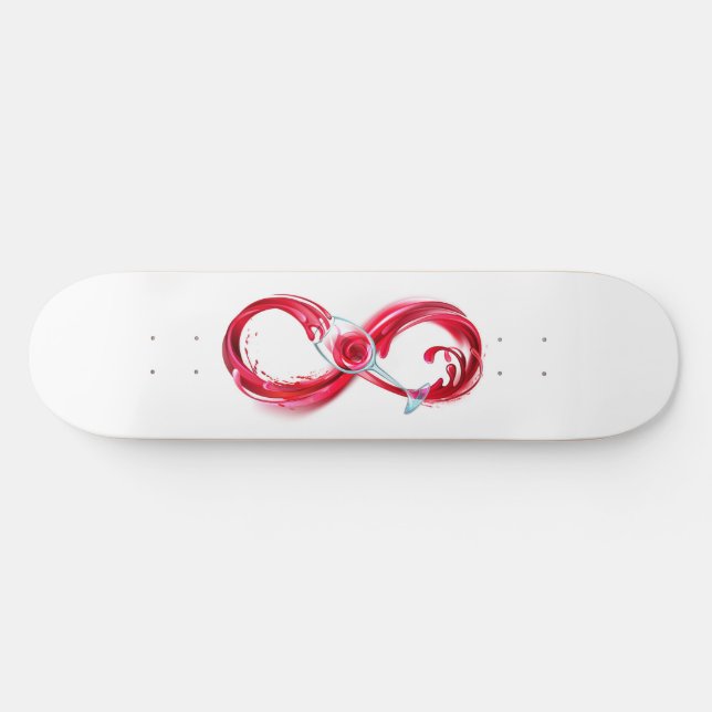 Oändlighet med Röda Vin Mini Skateboard Bräda 18,5 Cm (Horz)