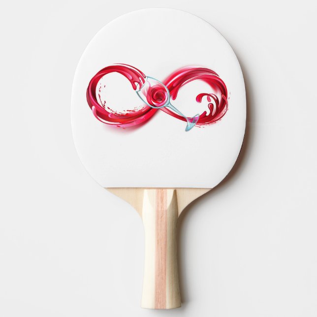 Oändlighet med Röda Vin Pingisracket (Framsidan)