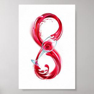 Oändlighet med Röda Vin Poster