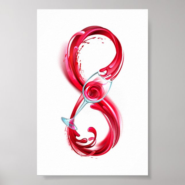 Oändlighet med Röda Vin Poster (Framsidan)