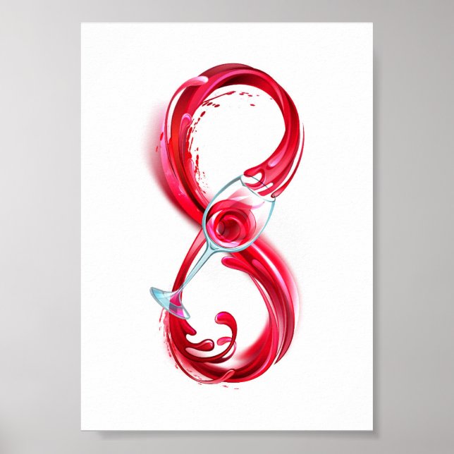 Oändlighet med Röda Vin Poster (Framsidan)