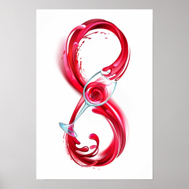Oändlighet med Röda Vin Poster (Framsidan)